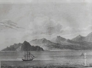 TRIOPIAN VORGEBIRGE RUINEN NIDUS BOOT GRAVUR TÜRKEI CNIDE D11 - Bild 1 von 2