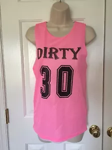 Women's Lagaci Sport Basketball Pink Tank Top Shirt Dirty Thirty Sleeveless XS - Picture 1 of 6
