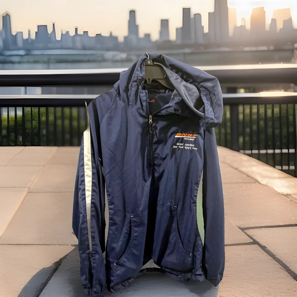 BNSF Burlington Northern GRAND JUNCTION 连帽衫 1/4 拉链圣达菲侧拉链 3XL — 第 1/4 张图片