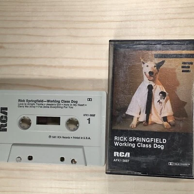 CASSETTE - RICK SPRINGFIELD WORKING CLASS DOG - 1980 RCA Records - TS - Image 1 of 2