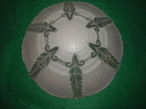 10" vintage painted glass ceiling light shade used Cover