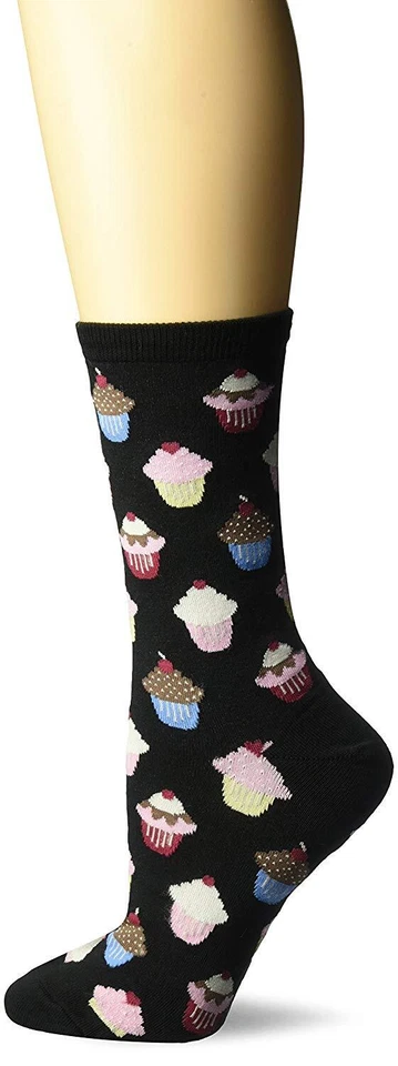 Hotsox Calcetines Cupcakes Mujer, Negro, 1 Par, Zapato Mujer 4-10 Foto 1 de 1