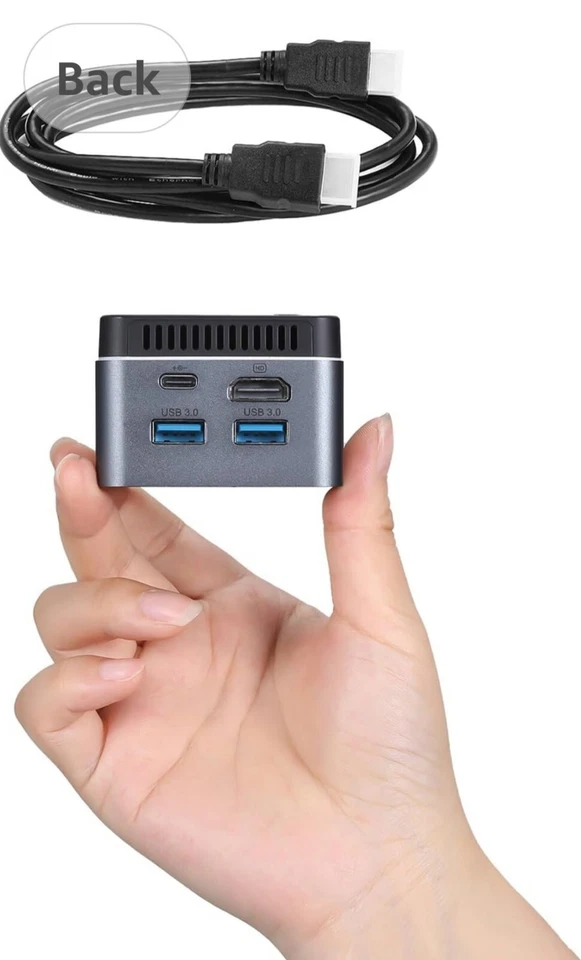 Mini PC J4125 Windows 10, 8GB RAM 256GB SSD, Mini Desktop Computer Support 4K - Image 1 of 4