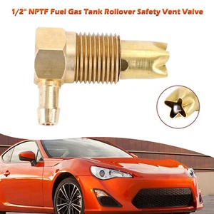 1/2" NPTF Fuel Gas Tank Rollover Safety Vent Valve Assembly 5/16 Hose U8 - Picture 1 of 1