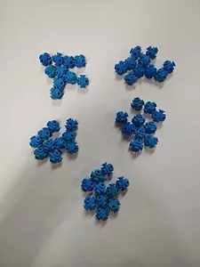 Lote de conectores de tuerca de 6 clavijas azul Construx de colección (50) piezas de construcción Fisher Price - Imagen 1 de 1