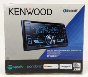 Kenwood DPX503BT Doppio Doppio DIN Bluetooth CD AM/FM Radio USB Ricevitore Audio Auto - Foto 1 di 8