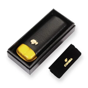 Funda portátil de cuero de 2 tubos para cigarros clásica con caja de regalo - Imagen 1 de 7