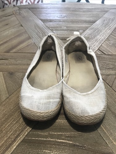 Ballerine UGG Canvas INDAH donna slip on fiocco taglia 6 donna S N 1003493