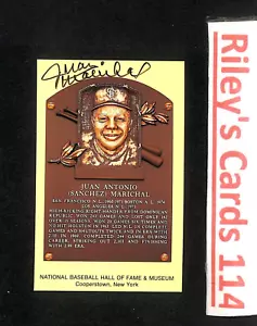 Juan Marichal signed HOF plaque postcard #2 - Picture 1 of 3