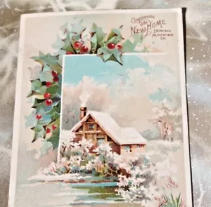 Vintage Trade Card New Home Sewing Machine Co. Illustrated, 5" tall x 3" wide - Picture 1 of 3