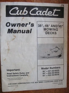 Owner's Manual - Cub Cadet Rotary Mowers 357, 358 & 359 - Picture 1 of 1