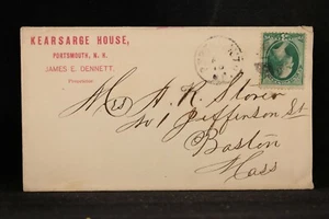 New Hampshire: Portsmouth 1871 Kearsage House Hotel Advertising Cover + Letter - Picture 1 of 5