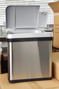 2.5 Gallon Stainless Steel Touchless Bathroom Automatic Sensor Can Home Kitchen - Picture 1 of 6
