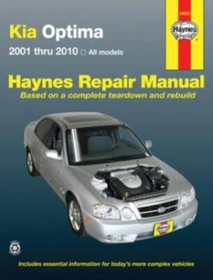 Manual Haynes Kia Optima 2001-2010 taller todos los modelos de gasolina - Imagen 1 de 4