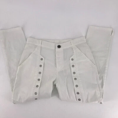 Nuevos pantalones ajustados cortos Theyskens' Theory blancos Powa talla 26 $250 Foto 1 de 4