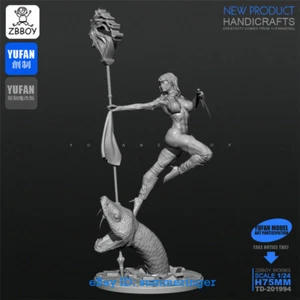 75mm Female Killer Snake Warrior Figure Resin Model Kits Unpainted YUFAN Model - Picture 1 of 4