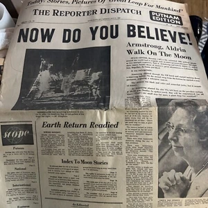 Reporter dispatch New York- Men Walk on Moon July 21, 1969  - Picture 1 of 4