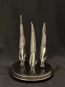 Three Crystal Glass Teardrops Sculpture - Picture 1 of 5