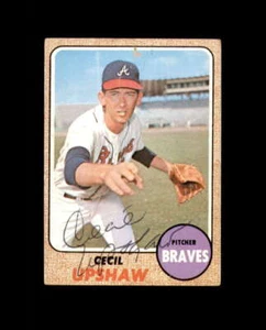 Autografo Cecil Upshaw firmato a mano 1968 Topps Atlanta Braves - Foto 1 di 2