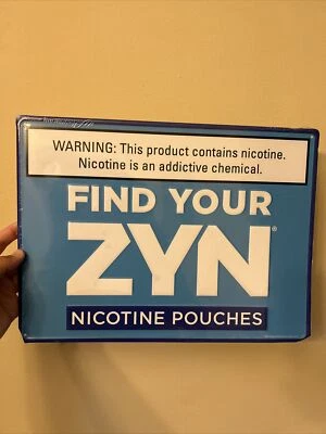 Zyn Metal Sign “Find Your Zyn” Nicotine Advertising Sign Brand New - Image 1 of 4