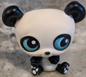 LPS Littlest Pet Shop Grey White Panda Bear Lavender Purple Eyes #89 Preowned - Picture 1 of 4