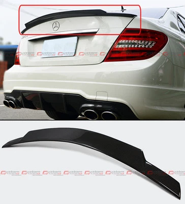 PARA MERCEDES BENZ W204 C250 C300 C63 FIBRA DE CARBONO ALERÓN MALETERO ALTO Foto 1 de 3
