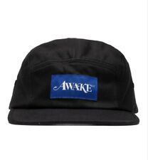 New -AWAKE NY CLASSIC LOGO CAMP CAP HAT- BLACK -Adjustable -Unisex