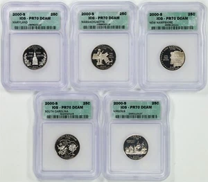 2000-S 25C 5-Coin Quarter Proof Set PR70DCAM ICG 620110 - Picture 1 of 2