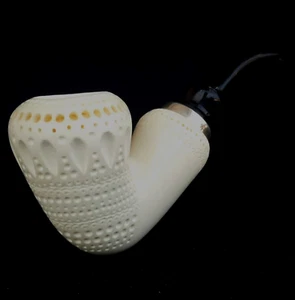 Reverse Block Meerschaum Smoking Pipe w Sterling Silver, Schiuma di mare AGM1364 - Picture 1 of 12