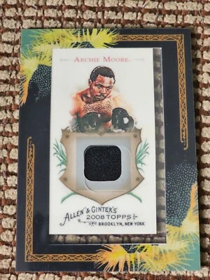 2008 Topps Allen & Ginter's Mini Relics Baseball Card Boxer Archie Moore Rare - Image 1 of 2