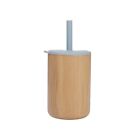 Leakproof Drinking Wood Cup Safe Silicone Sippy Bottle  Children