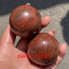 45Mm+ Natural Sesame Red Ball Quartz Crystal Sphere Reiki Healing Gem 1Pc