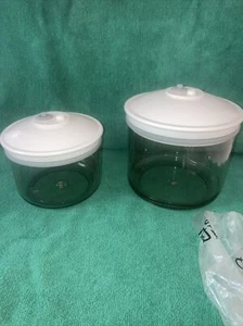 2 FoodSaver Snail Vacuum Seal Canisters 25 & 50oz KY123 KY134 smoke colored - Picture 1 of 2
