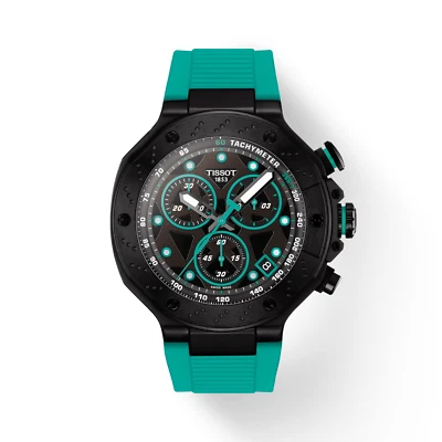 Tissot T-Race Quartz Chronograph 45 MM Black Dial Watch T141.417.37.051.01 - Image 1 of 3