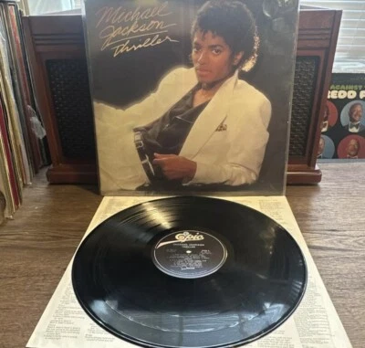 Michael Jackson  Thriller US 1st Pressing Vinyl LP ERROR! No MJ Credit - Image 1 of 4