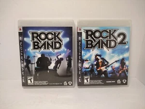 Rock Band (2007) y Rock Band 2 (2008) - Lote de 2 - PS3 - Probado - Completo - Imagen 1 de 6