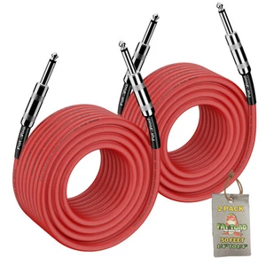 DJ Speaker Cables 50ft Cords 1/4 Male - FAT TOAD PA Audio Stage Studio TS Wires - Afbeelding 1 van 14