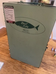 Impresionante estuche vintage de 3 paneles Wille BAIT FILE de almacenamiento o exhibición (señuelos NO incluidos) - Imagen 1 de 18