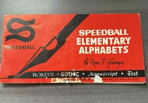 SPEEDBALL ALFABETI ELEMENTARI Ross F. George 1940 Libretto 6° Ed Penna da Disegno - Foto 1 di 4