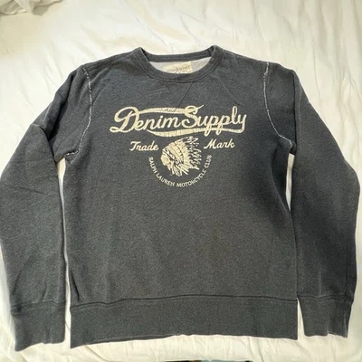 Suéter Ralph Lauren Denim & Supply Para Hombre M Gris Cuello Redondo Foto 1 de 4