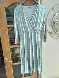 **LAURA ASHLEY*SIZE 14 - 16**GREEN PRINT 3/4 SLEEVE MIDI DRESS*IMMACULATE ❣️ - Picture 1 of 7