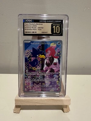 Team Rockets Murkrow 200 Destined Rivals Illustration Holo Graded Pristine 10 - Image 1 of 2