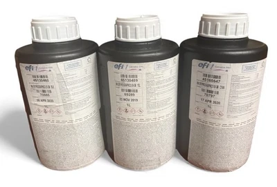 LOT OF 3~EFI Prographics UV-3M Yellow/Black/Cyan Genuine INK - Image 1 of 3