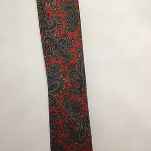 Nordstrom Robert Talbot Krawatte, rot Paisley Seide Handarbeit 56”x 3,5”…0543 - Bild 1 von 3