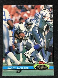 Carta Calcio 1991 Stadium Club #361 Barry Sanders Detroit Lions NFL - Foto 1 di 2
