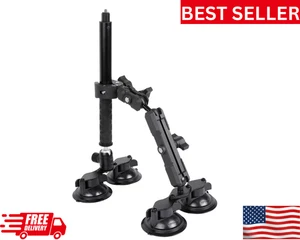 Support Voiture pour Insta360, Kit de Montage Ventouses 4 en 1 avec Bâton Selfie Invisible - Photo 1 sur 7