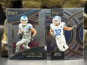 2023 Panini Select #NMB-AST Amon-Ra St. Brown Detroit Lions + Bonus Branch RC - Bild 1 von 2