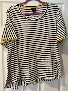 W5 Striped T-Shirt Cotton Blend 2X/16/18/20/22 - Picture 1 of 2