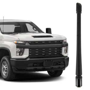 7" Short Black Antenna Mast Radio AM/FM for Chevrolet Silverado 1500 2006-2024 - Picture 1 of 17