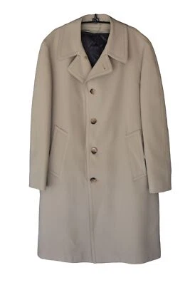 Gabardina vintage beige personalizada para hombre bolsillos forro de piel sintética talla 40 Foto 1 de 4